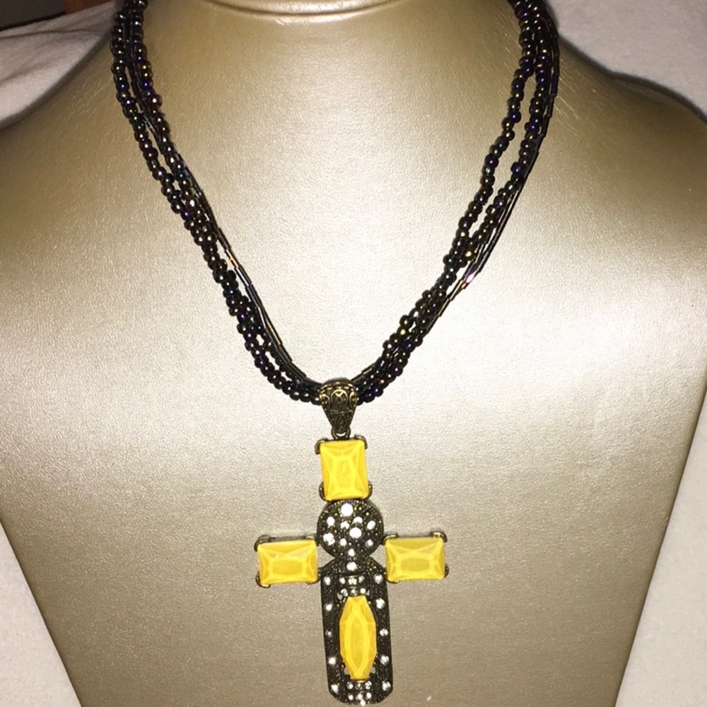 NWOT Multi-Chain Cross Necklace